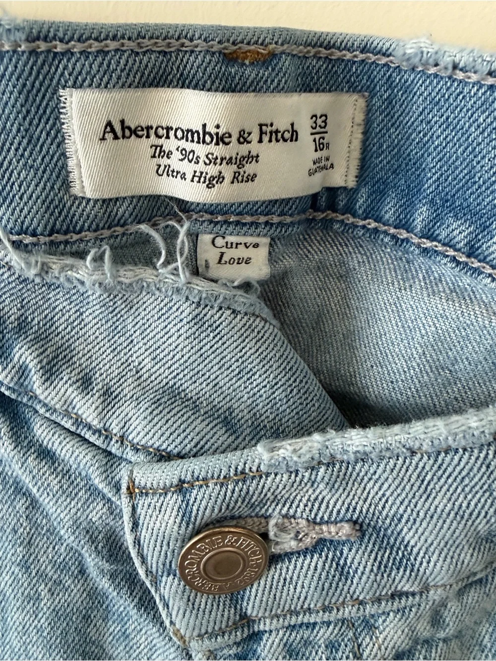 Abercrombie & Fitch Light Blue Straight-Leg Women's Jeans